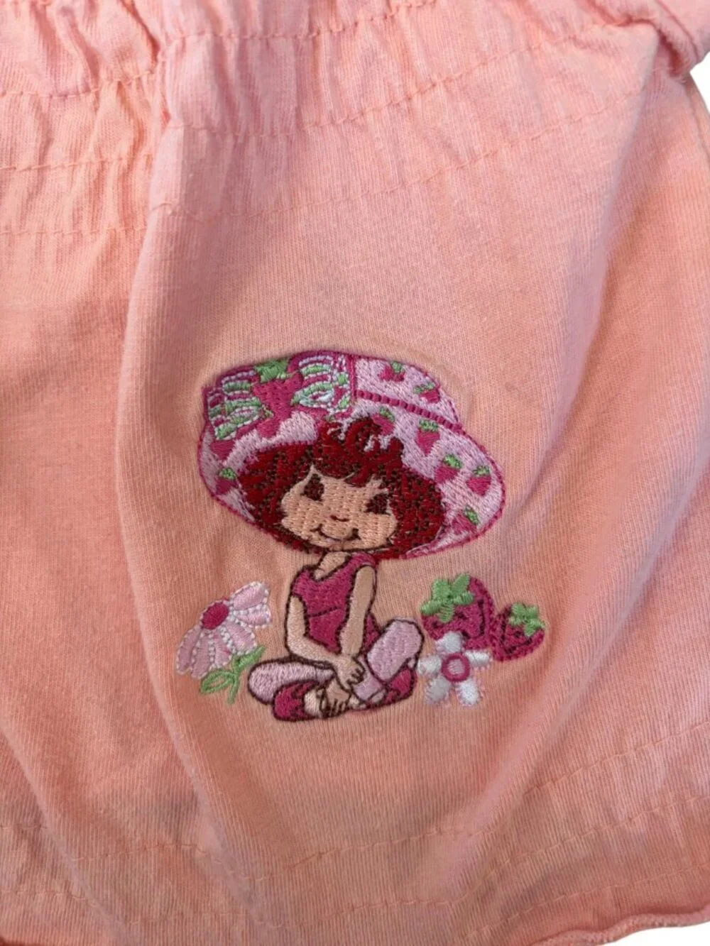 Vintage 2007 Strawberry Shortcake Girls Toddler Short Sleeve Shirt Sz 12M Y2K